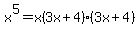 x%5E5=x%283x%2B4%29%283x%2B4%29