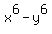 x%5E6+-+y%5E6