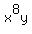 x%5E8y