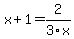 x + 1 = 2/3x