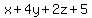 x+%2B+4y+%2B+2z+%2B+5+
