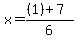 x+=+%28%281%29+%2B+7%29%2F6%29%29+