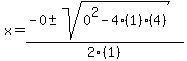 x+=+%28-0%2B-sqrt%280%5E2-4%281%29%284%29%29%29%2F2%281%29
