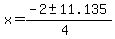 x+=+%28-2+%2B-+11.135%29%2F%284%29+