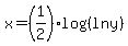 x+=+%281%2F2%29+%2Alog+%28%28ln+y%29%29+