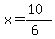 x+=+%2810%29%2F%286%29