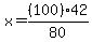 x+=+%28100%2942%2F80