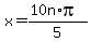 x+=+%2810n%2Api%29%2F5