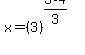 x+=+%283%29%5E%283%2A4%2F3%29