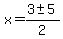 x+=+%283+%2B-+5%29%2F2