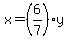 x+=+%286%2F7%29y