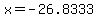 x+=+-26.8333
