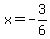 x+=+-3%2F6