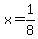 x+=+1%2F8