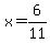 x+=+6%2F11