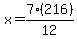 x+=+7%28216%29%2F12