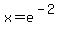 x+=+e%5E%28-2%29+