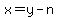 x+=+y-n