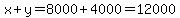 x+++%2B+++y+=+8000+++%2B+4000+=+12000