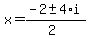 x = (-2 +- 4*i)/(2)