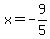 x+=+-9%2F5