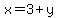 x+=+3+%2B+y