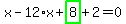 x-12%2Ax%2Bhighlight_green%28+8+%29%2B2=0
