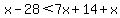 x-28%3C7x%2B14%2Bx