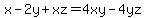 x-2y%2Bxz=4xy-4yz+
