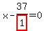 x-37%2Fhighlight_red%28+1+%29=0