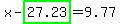 x-highlight_green%28+27.23+%29=9.77