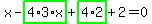 x-highlight_green%28+4%2A3%2Ax+%29%2Bhighlight_green%28+4%2A2+%29%2B2=0