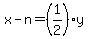 x-n+=+%281%2F2%29y