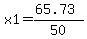 x1+=+%28+65.73%29%2F50+