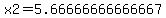 x2=5.66666666666667