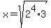 x=sqrt%282%5E4%2A3%29
