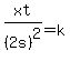 xt/(2s)^2=k