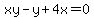 xy-y%2B4x=0