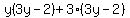 y%283y-2%29%2B3%283y-2%29