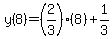 y%288%29=%282%2F3%29%288%29%2B1%2F3