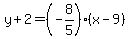 y%2B2=%28-8%2F5%29%28x-9%29