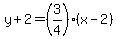 y%2B2=%283%2F4%29%28x-2%29