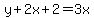 y%2B2x%2B2=3x