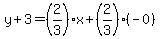 y%2B3=%282%2F3%29x%2B%282%2F3%29%28-0%29