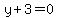 y%2B3+=+0