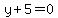 y+5=0
