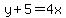 y%2B5=4x