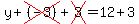 y+cross((-3))+cross(3)=12+3