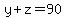 y%2Bz=90