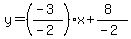 y=%28%28-3%29%2F%28-2%29%29x%2B%288%29%2F%28-2%29